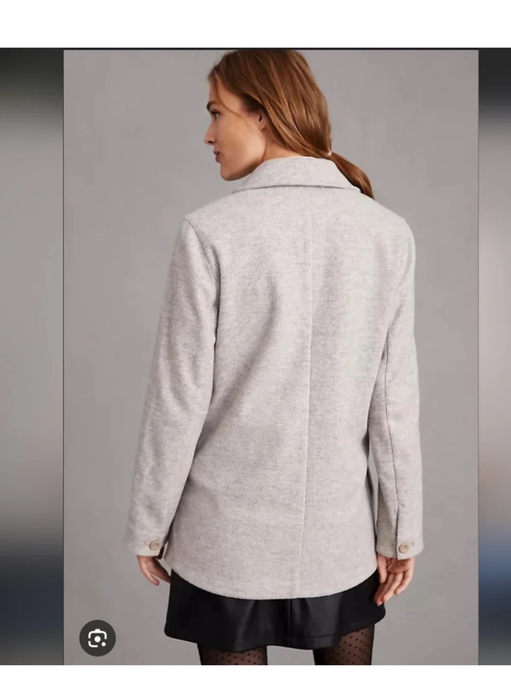 Pilcro Light Gray Knit Blazer Jacket - Picture 8 of 8